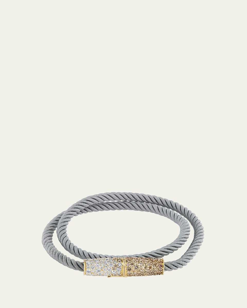 Silk Wrap Bracelet with Diamonds
